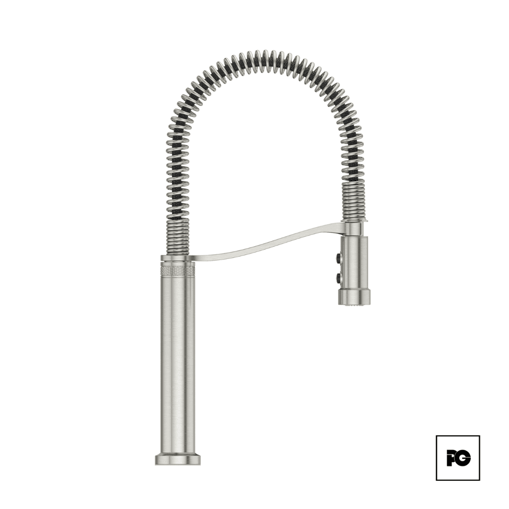 Monomando para Cocina Bruton de Acero Inoxidable con Cuello Extraíble Tipo Resorte. - Imagen 3