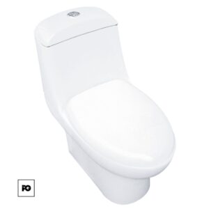 Sanitario One Piece cerámico color blanco, modelo Nemesis.